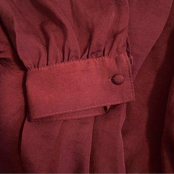 {Express} Long Sleeve Burgundy Dress - Picture 7 of 10